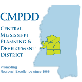 Map of the Central Mississippi Planning and Development District. 